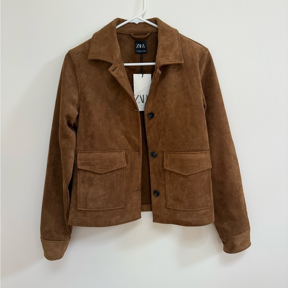 Zara Tan Suede Jacket